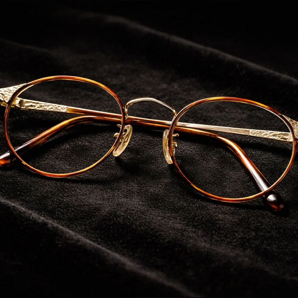 Tura Vintage Round Frames MOD 247 Gold Tortoise